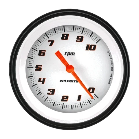 Velocity White 3 3_8_ Tachometer VS10WBLF